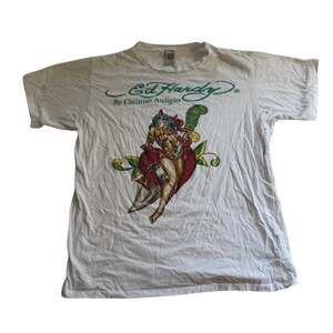 Vtg Y2K 2000s Ed Hardy Diamond Devil Babe T Shirt Sz XXL